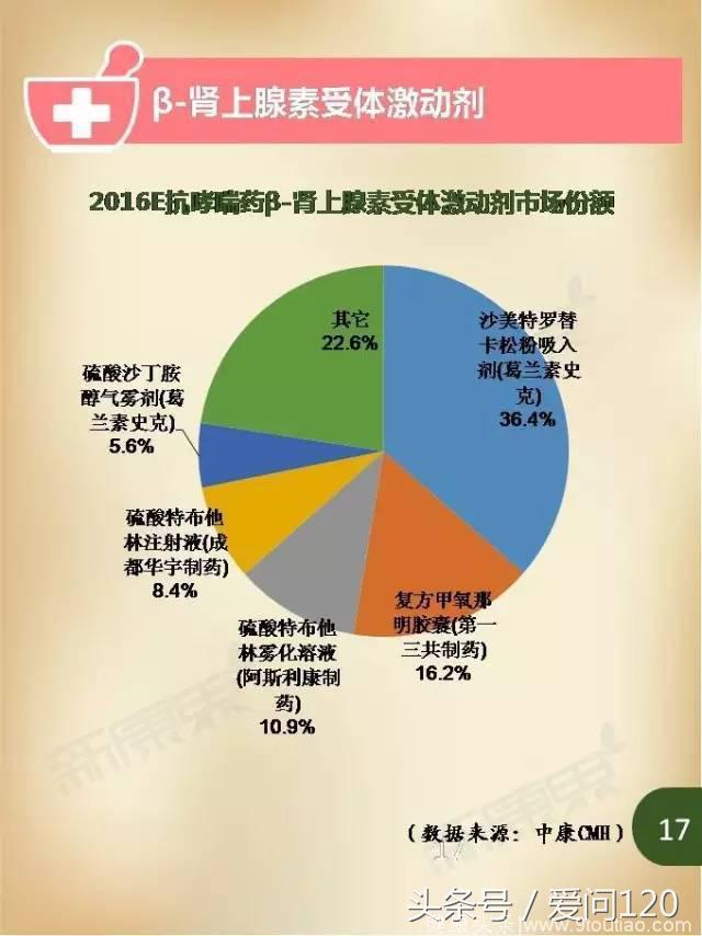 2016年支气管哮喘病现状及抗哮喘用药TOP10！