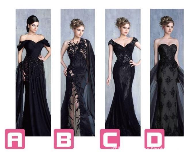 测：看看你最喜欢哪套晚礼服，测试你是属于什么样的女人？
