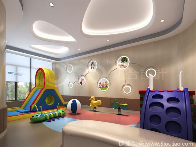儿童游乐区的设计让这个口腔医院更人性化