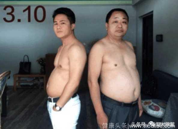 啤酒肚父子用照片纪录健身过程,肥肚消失最后6块腹肌模样帅炸