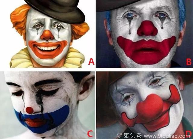 心理测试：哪个小丑哭的最伤心，测测出这辈子最伤你心的人是谁