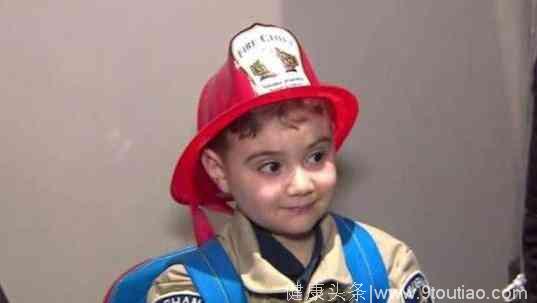 白血病小男孩梦想做消防员 5岁生日这天梦想成真