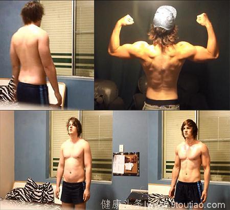 小伙记录8周健身的变化，科学饮食加适当运动，最终赘肉变成肌肉