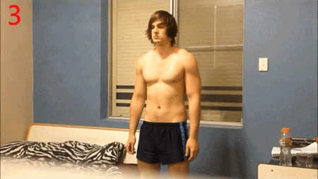 小伙用8周运动健身，记录身体的变化，从胖慢慢变成肌肉男