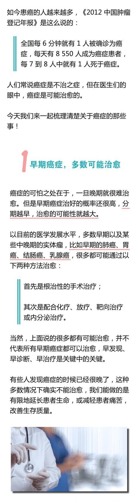 健康｜哪些癌症能治愈？癌症该如何预防？一篇文章告诉你