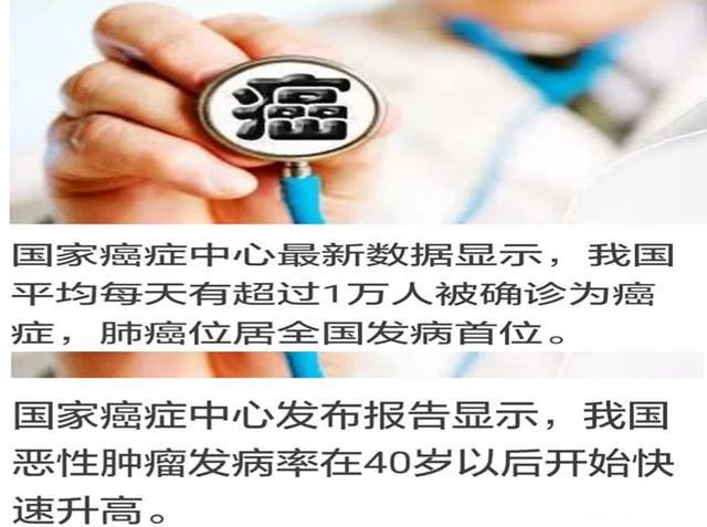 中国平均每天有10000多人被确诊为癌症，40岁以后的更多！怎么办