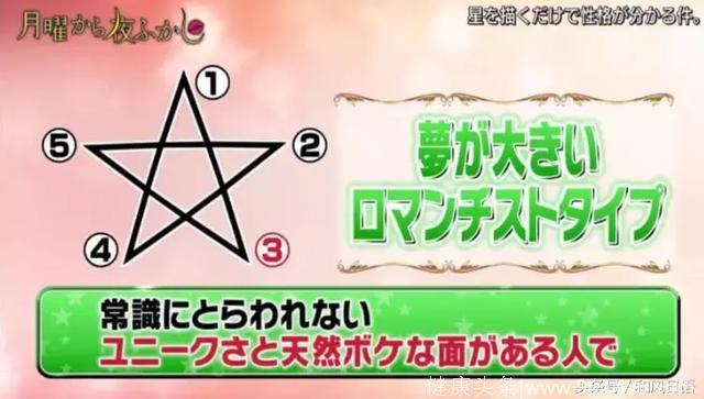日本超火测试，画个五角星就能看透你的性格！