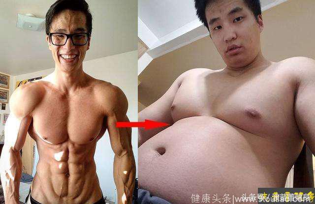浑身肌肉的帅小哥，胡吃海塞一年胖回200斤，论坚持健身的重要性