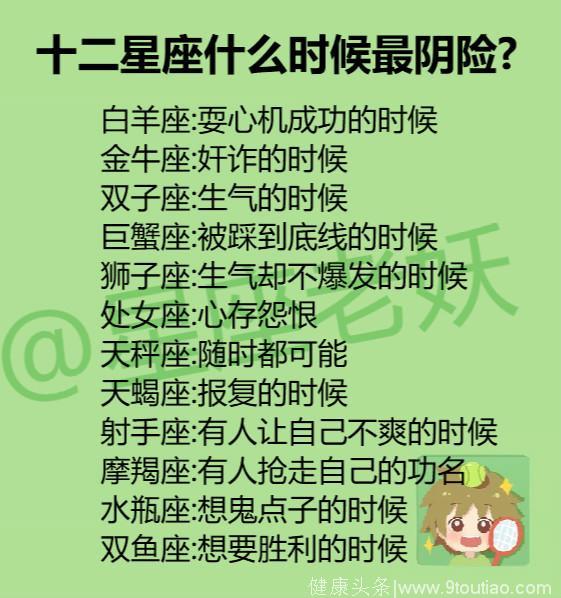 十二星座什么时候最阴险？为爱情流泪最多的星座排行