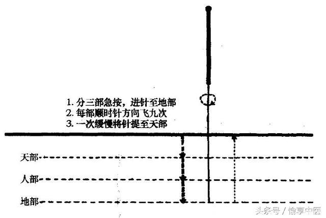 针灸手法:烧山火法(补法)