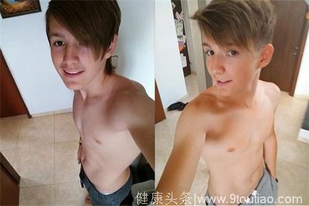 16岁小伙徒手健身1年后大变样，看他从瘦弱到肌肉身材的转变过程