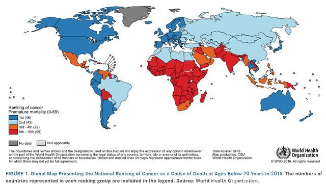 2018全球癌症地图详细分析：美国预测了什么、中国什么情况