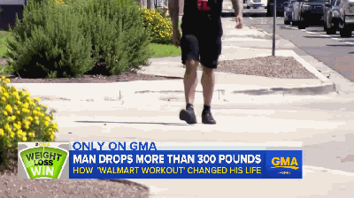 550斤男子每天步行超1万步，1年半狂减150斤，减肥就是这么简单