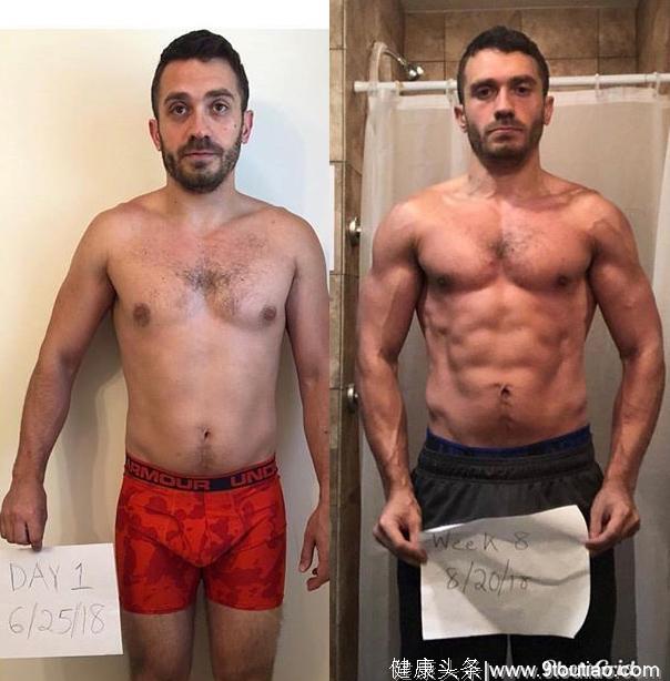 男子不吃蛋白粉，健身8周一身肌肉，网友：我练5年都没这效果！