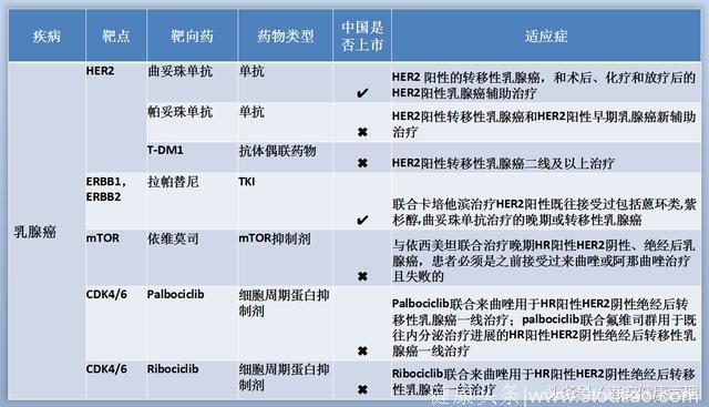 最新肿瘤靶向药物及免疫药物清单大全