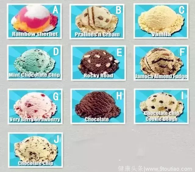 10种冰淇淋破解你的性格秘密！