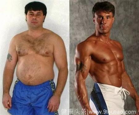 健身使人常青，他们从胖哥再到肌肉型男，前后模样的对比判若两人