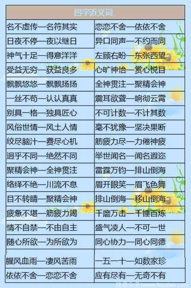 语文老师熬夜整理：小学语文1000个近、反义词，这一份资料就够了！