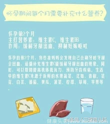 怀孕期间每个月需要补充什么营养？准妈妈们必备