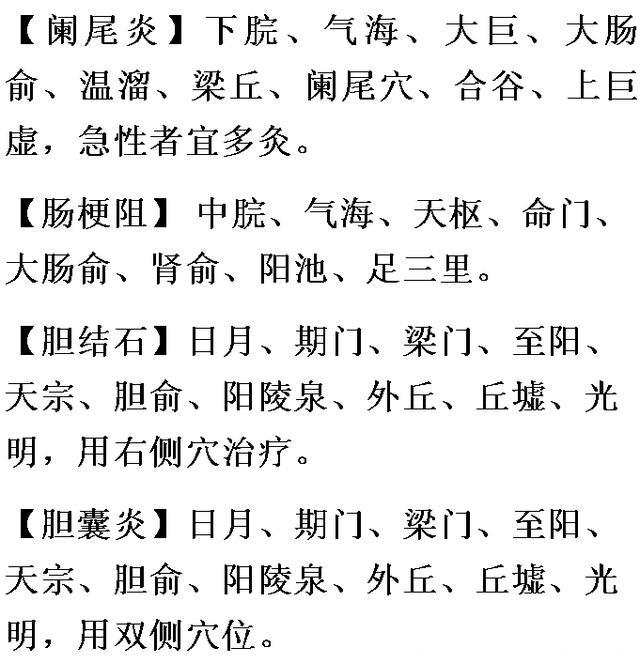 很全很全的艾灸取穴表！一表在手，艾灸不上愁