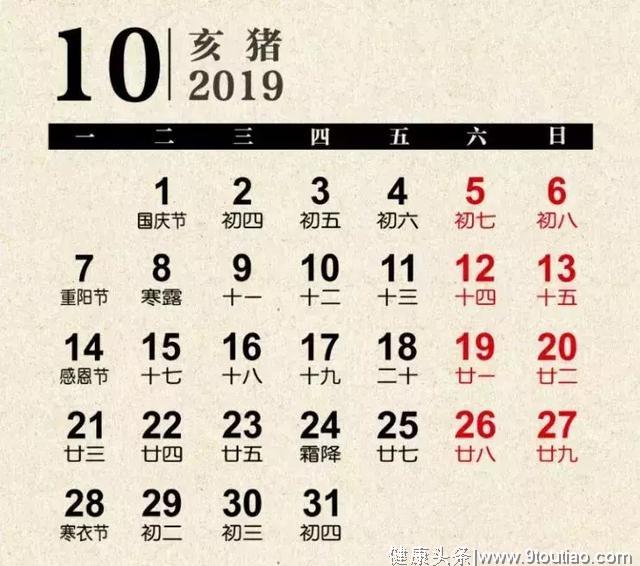 【健康】2019猪年养生挂历，送给大家