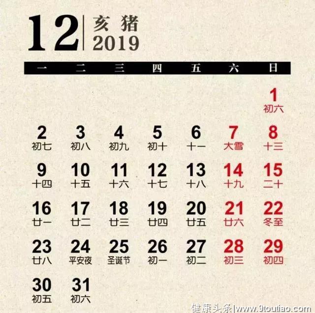 【健康】2019猪年养生挂历，送给大家