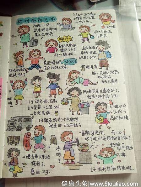 【泪目】女大学生患癌瞒着同学治疗，画Q版抗癌日记鼓励病友