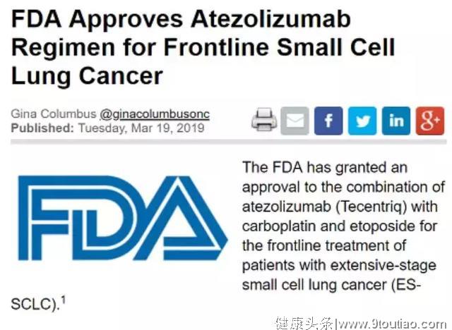 速递|刚刚！首个一线治疗小细胞肺癌的免疫疗法获批！