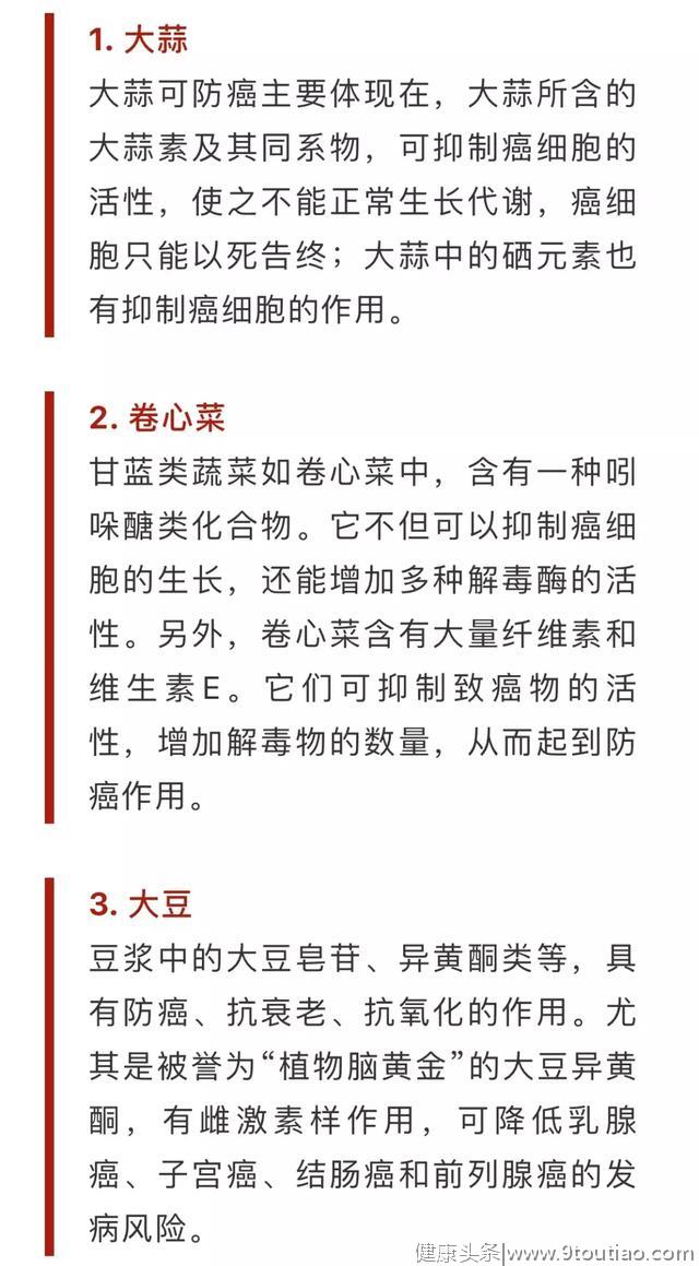 春季养生：防癌食物排行榜前6名！值得收藏转发！