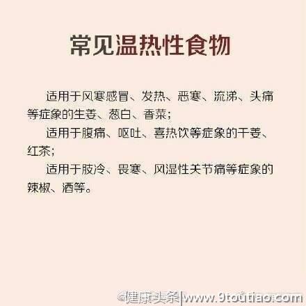 涨姿势！中医里食物讲温、热、寒、凉“四性”你都造吗