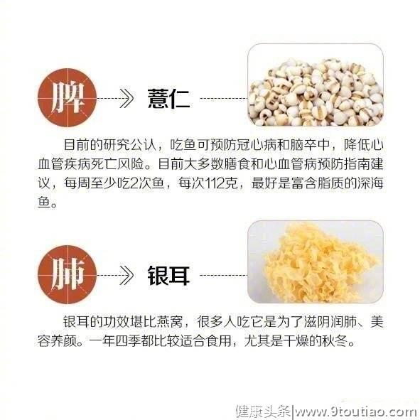 身体各器官最爱的“食谱”全在这儿了，收着吧！