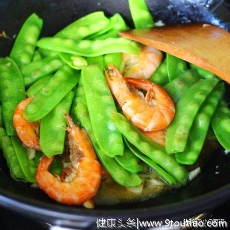 健康养生菜谱，百合海虾荷兰豆小炒，美味又下饭的家常菜