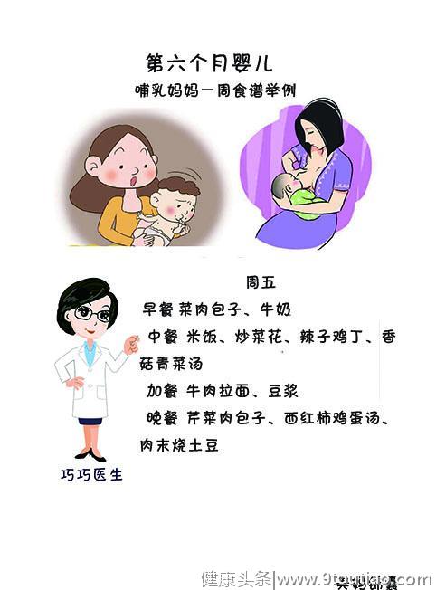 哺乳期妈妈一周食谱推荐