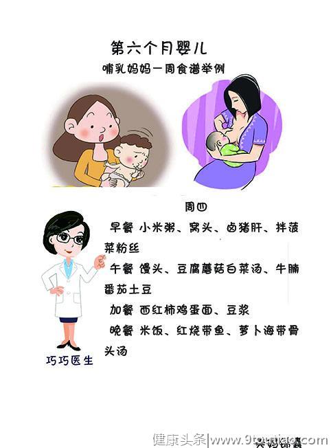 哺乳期妈妈一周食谱推荐