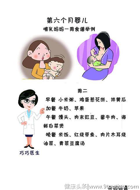 哺乳期妈妈一周食谱推荐