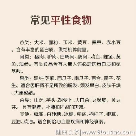 中医告诉你食物的温热寒凉四种特性，切记别乱吃