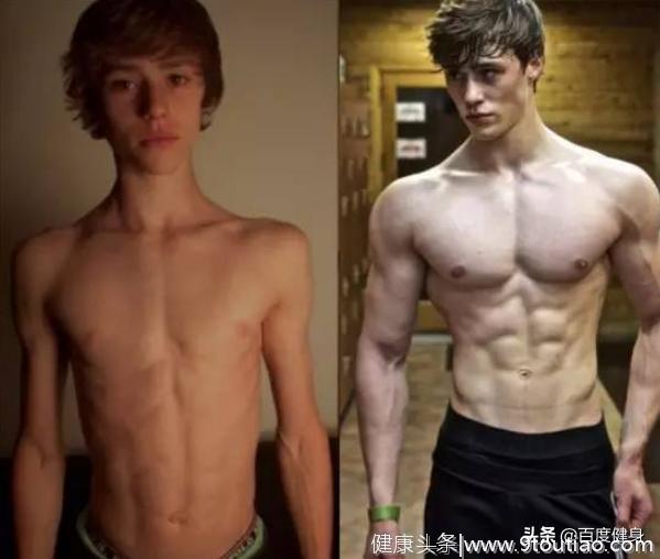 身材干瘦的排骨男健身1年后，肌肉和身体会发生什么改变？