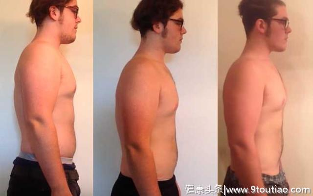 胆大小伙坚持10天喝水不吃饭，记录身材变化，隐约看到了腹肌
