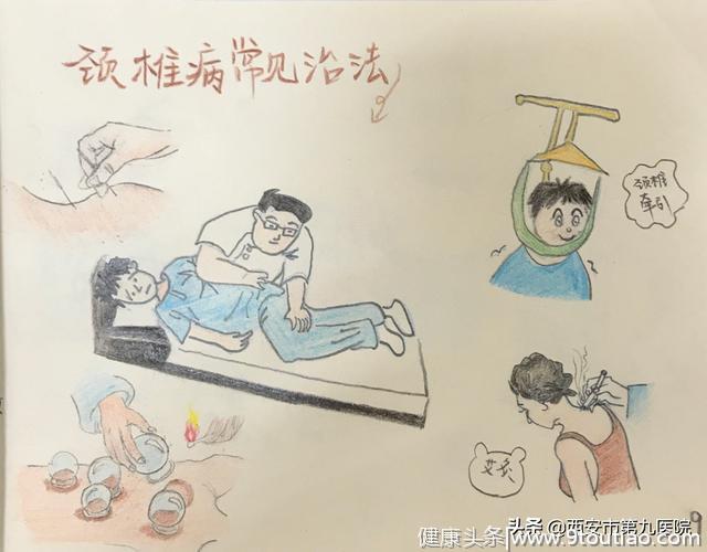 脖子酸又疼，头晕眼又花？还不来看美小护的颈椎病手绘科普！