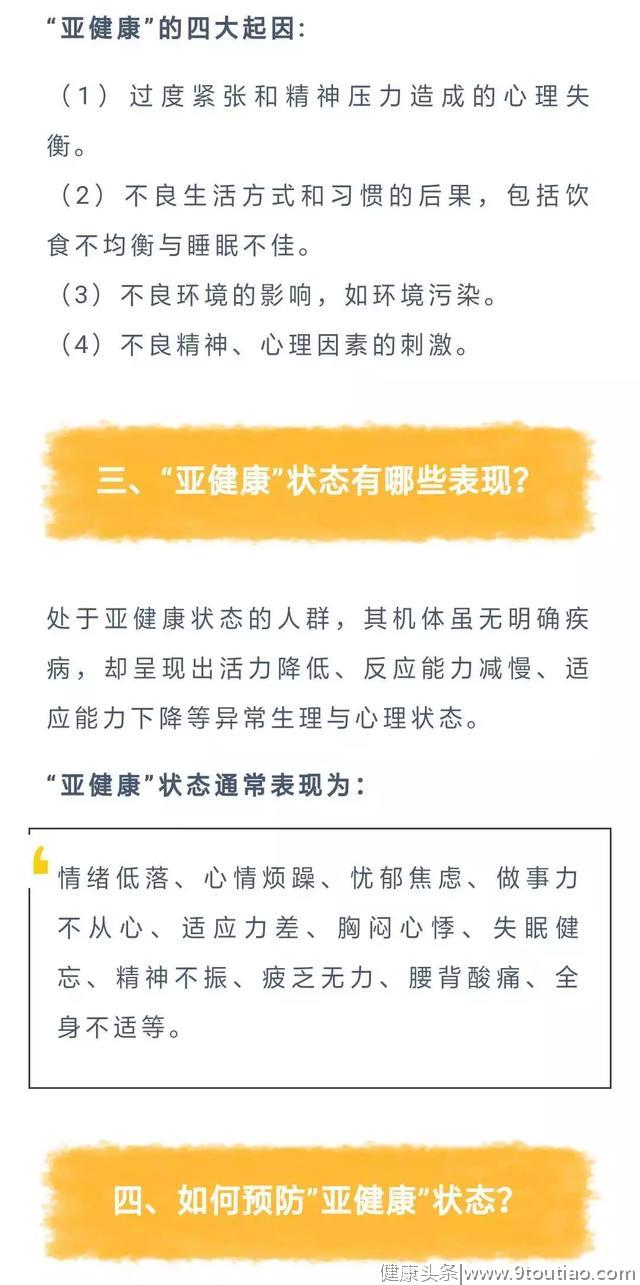 三分之一以上的人处在“亚健康”状态，你中招了吗？