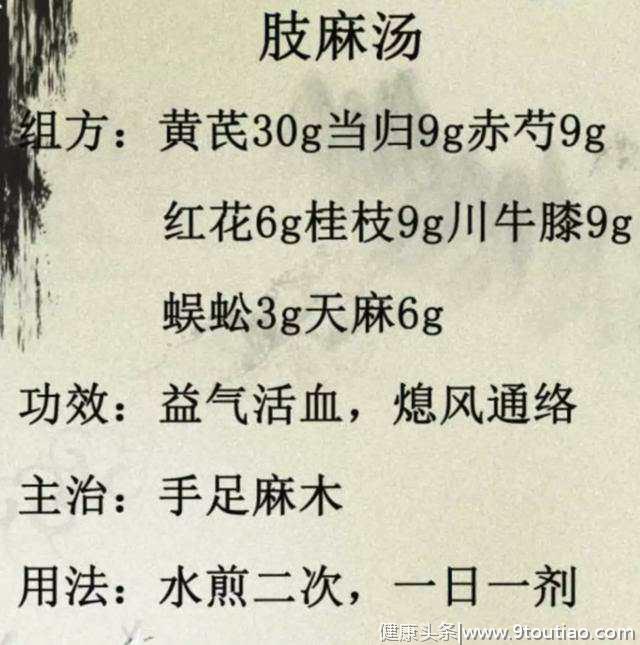 民间秘方，专治手足麻木