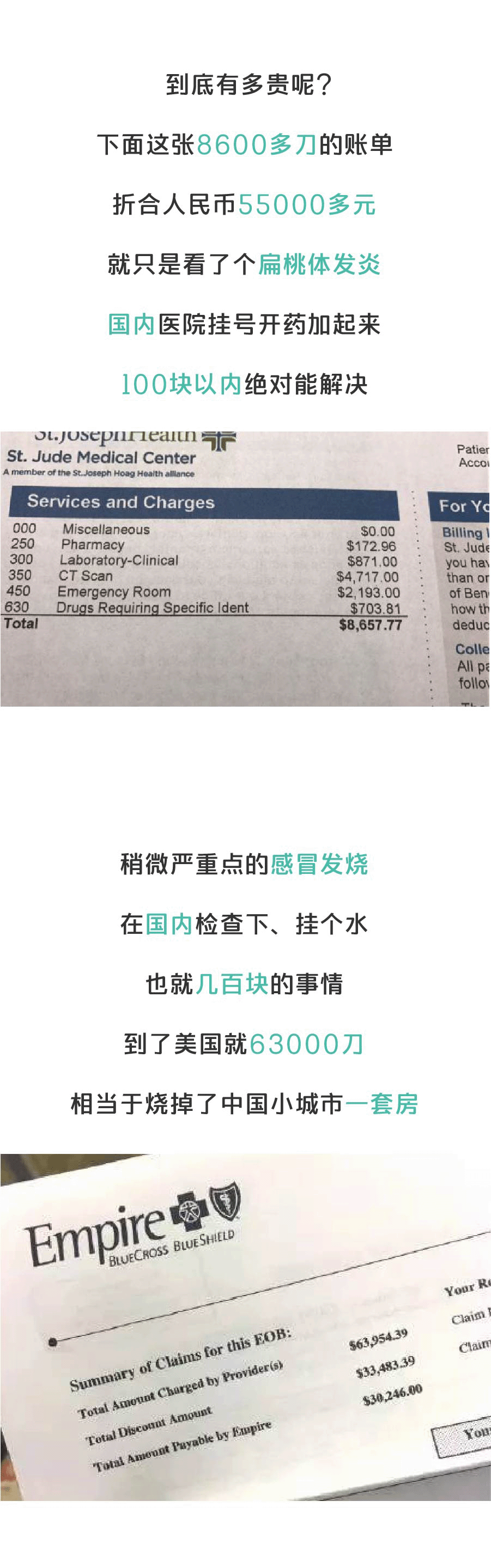 在中国几百块就能治好的感冒，到了美国竟然能花掉几万块......