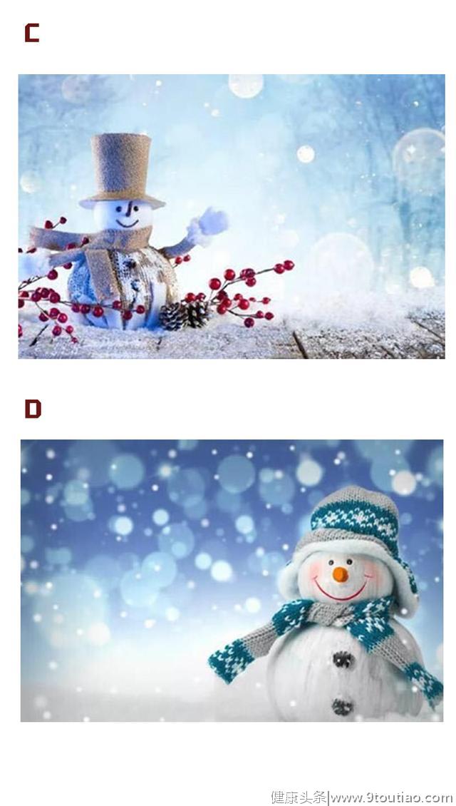 性格测试：4个雪人，哪个先融化，测你在别人眼中是精明还是傻