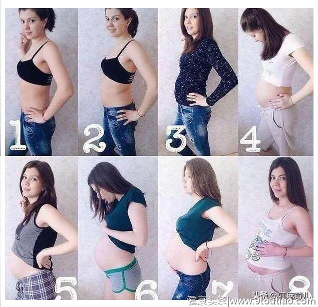 怀孕期间，孕妇的肚子是什么时候悄悄变大的？一张图片告诉你答案